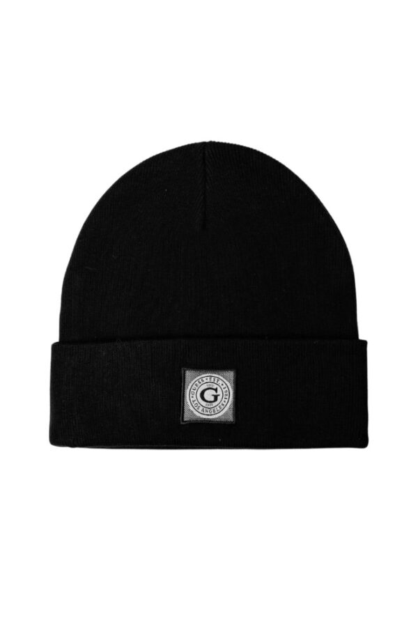 GUESS Czarna czapka Branded Beanie Washed