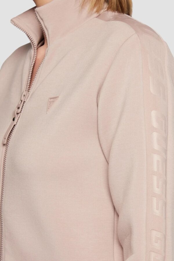 GUESS Różowa bluza damska z lampasami New Allie Scuba