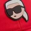 KARL LAGERFELD Czerwona czapka z daszkiem Ikon Cap