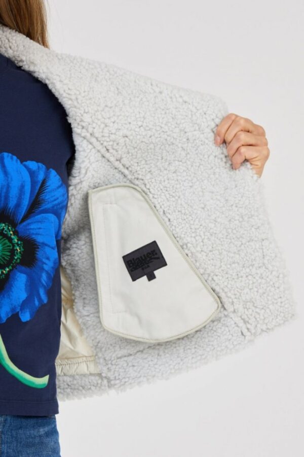 BLAUER Gołębi kożuch damski z pikowanymi rękawami