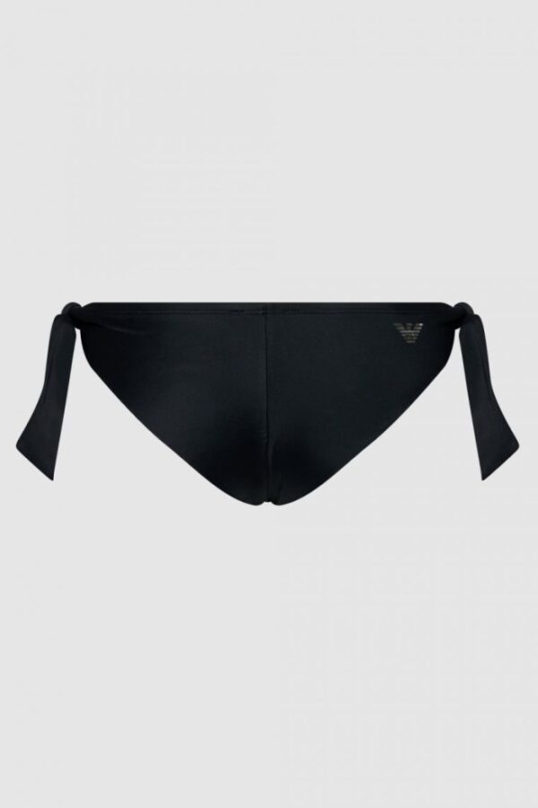 EMPORIO ARMANI Czarne wiązane bikini ze srebrnym logo