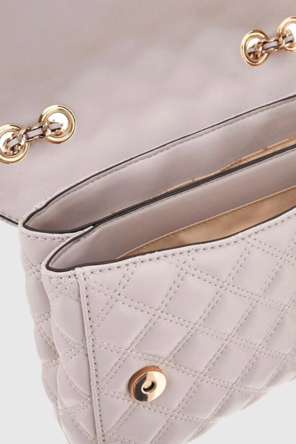 GUESS Beżowa kopertówka damska Giully