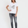 KARL LAGERFELD Biały damski t-shirt Ikonik 2.0