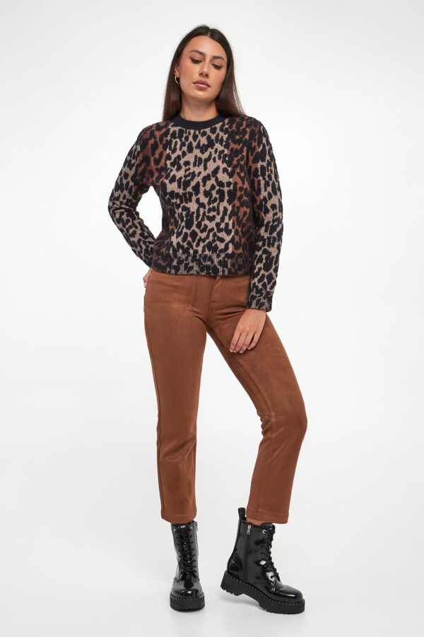 Sweter damski w panterkę DKNY