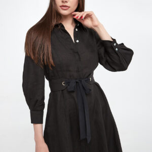 f0de5850e91ef292784930845844af2088b6f392 Sukienka lniana Estasi MARELLA MONOCHROME