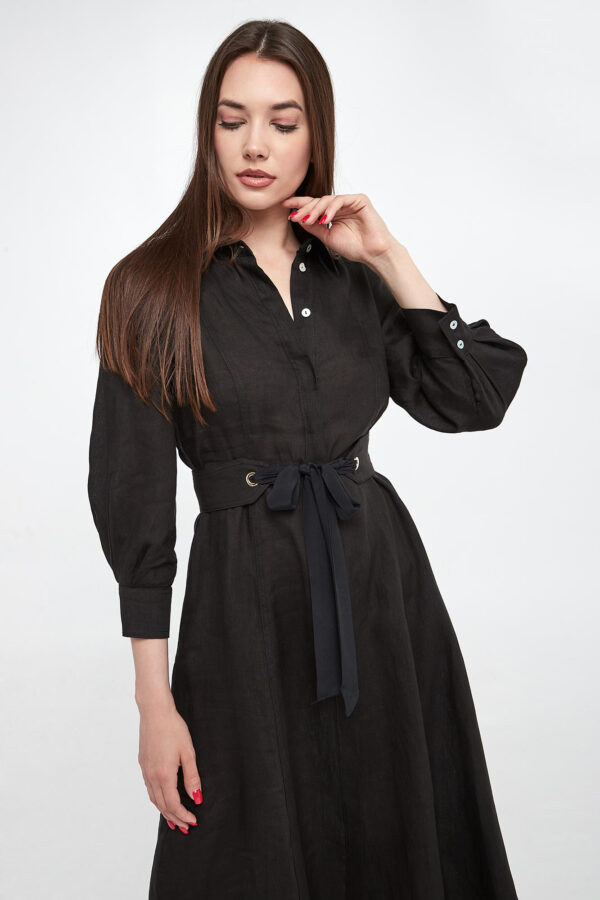 f0de5850e91ef292784930845844af2088b6f392 Sukienka lniana Estasi MARELLA MONOCHROME