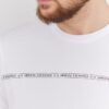 ARMANI EXCHANGE Biały t-shirt męski z paskiem z logo