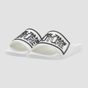 VERSACE JEANS COUTURE Białe klapki Fondo Slide DIS. SQ3