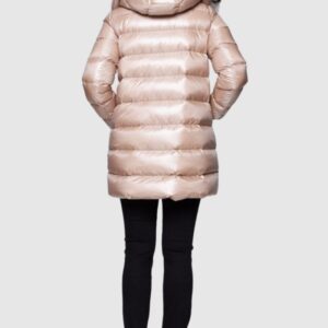 f1acf2e18caa2c9ba7c6839b3dd5766d05e05c80 HETREGO Beżowa damska długa kurtka puchowa Hygiea z lisem, Rozmiar 38 EU - 42 IT