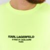 f1e5b70ca02a263ee148a2efdaa74ce8b84006c1 KARL LAGERFELD Neonowy t-shirt męski z wypukłym logo