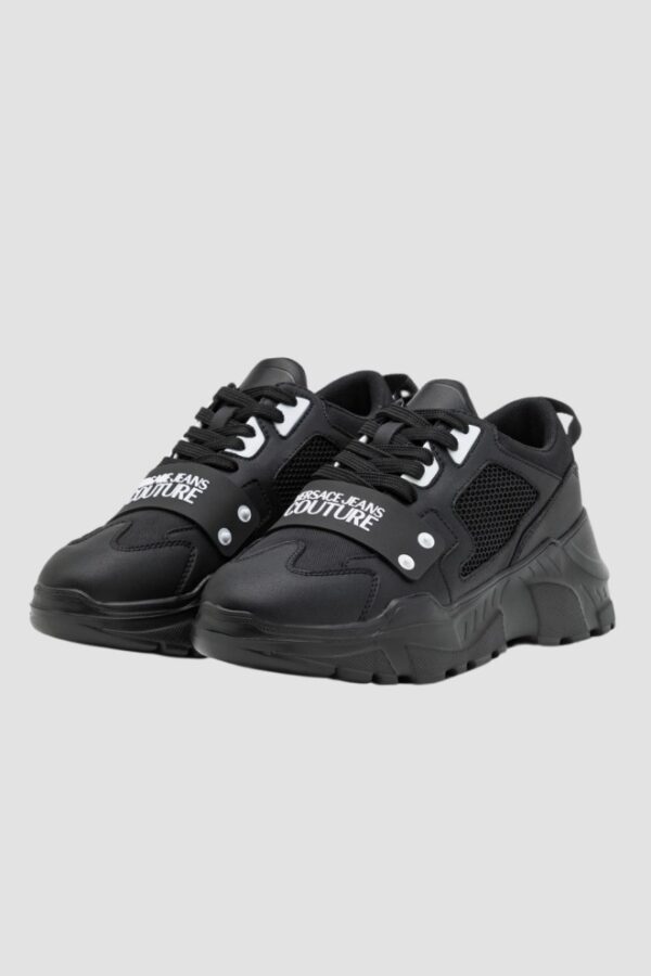 VERSACE JEANS COUTURE Czarne sneakersy męskie Fondo Speedtrack DIS. SC4
