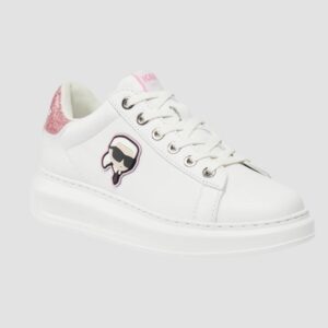 KARL LAGERFELD Białe sneakersy Kapri Nft Lo Lace