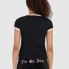 JUICY COUTURE Czarny t-shirt damski z wisienkami