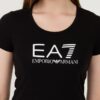 EA7 Czarny damski t-shirt
