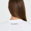 KARL LAGERFELD Biały damski t-shirt Ikonik 2.0