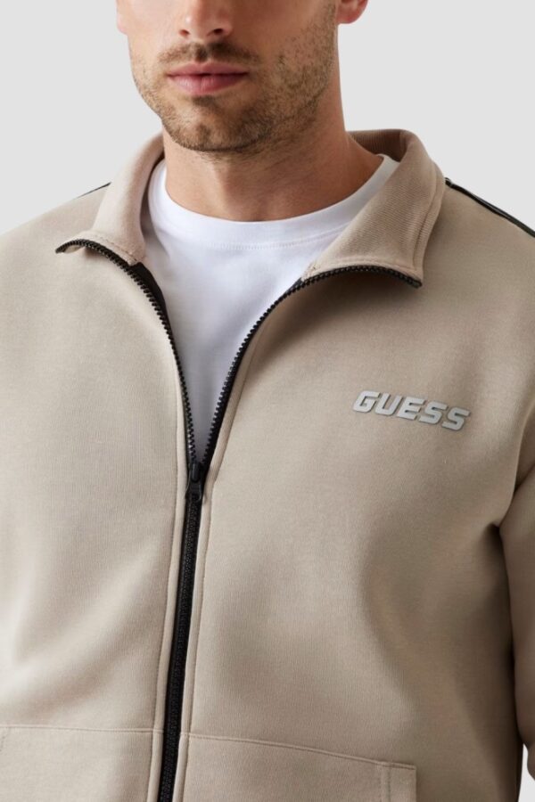 GUESS Beżowa bluza męska z lampasami Mickey