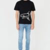 PALM ANGELS Czarny męski t-shirt Broken Shark Classic Tee
