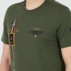 AERONAUTICA MILITARE Zielony bawełniany męski t-shirt Frecce Tricolori Short Sleeve
