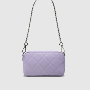 VALENTINO Fioletowa pikowana torebka ocarina recycle haversack