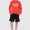 DSQUARED2 Czerwona bluza męska z dużym białym logo icon