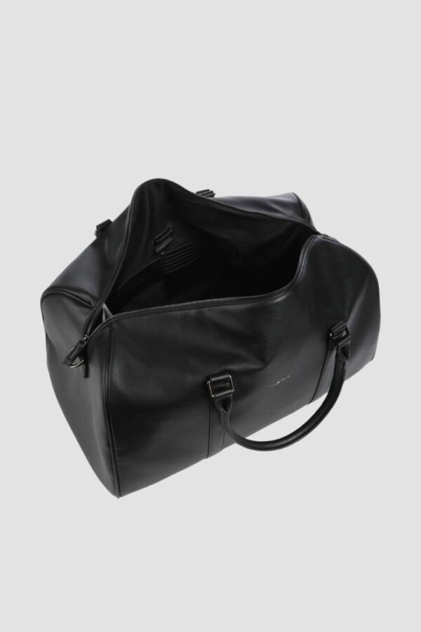 VALENTINO Czarna torba podróżna z ekoskóry Horizon