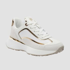 f5c5231afec2dc1ad317275053ac53cf68494318 MICHAEL KORS Białe sneakersy Ari Trainer