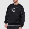 DOLCE & GABBANA Czarna męska bluza z dużym logo, Rozmiar 52