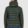 BLAUER Zielona puchowa kurtka męska z kapturem