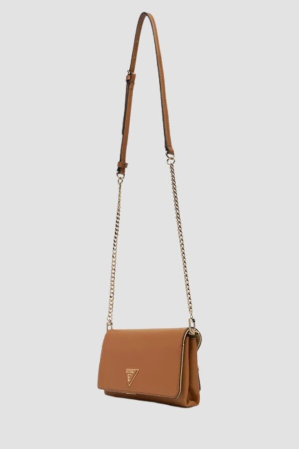 GUESS Brązowy portfel na łańcuszku Noelle II Mini