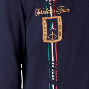 AERONAUTICA MILITARE Granatowa męska koszulka polo Piqué