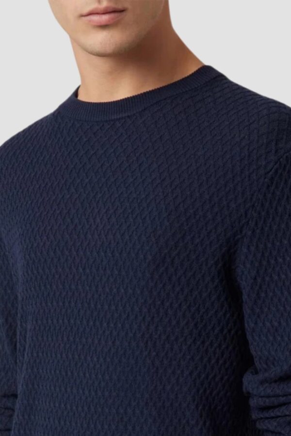 f760ddc3f57ff039b2e79b823853d6777d3b46e0 GUESS Granatowy sweter męski Davin Cn Ls