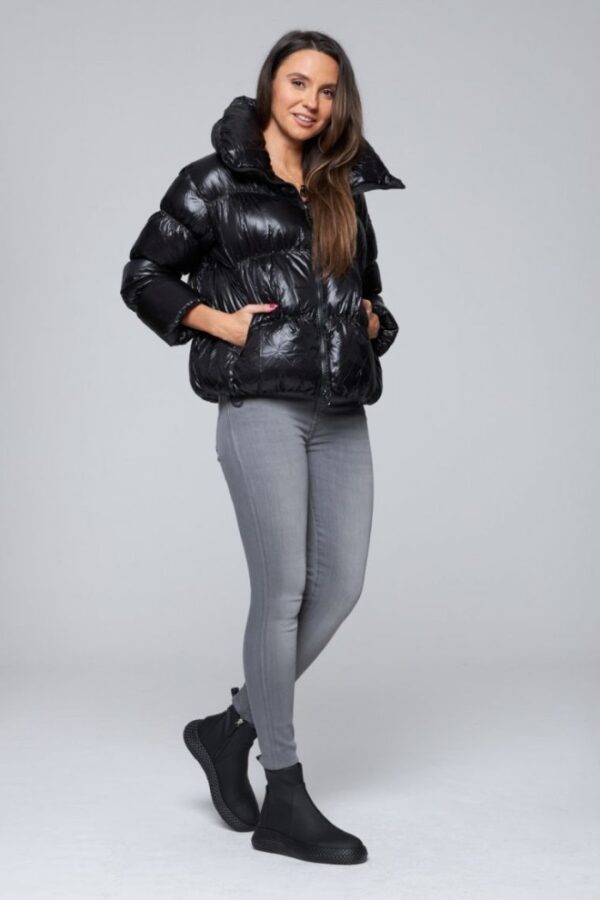 HETREGO Czarna damska krótka kurtka puchowa Ila, Rozmiar 34 EU - 38 IT