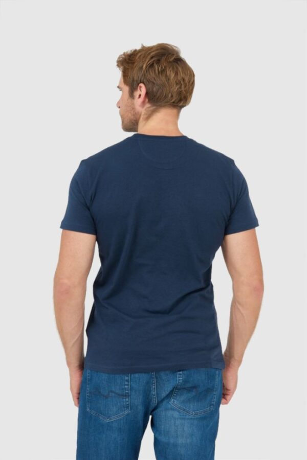 f858461410a52654159e6f9c409f5fe75dfbfd1f LA MARTINA Granatowy t-shirt męski z szarym logo