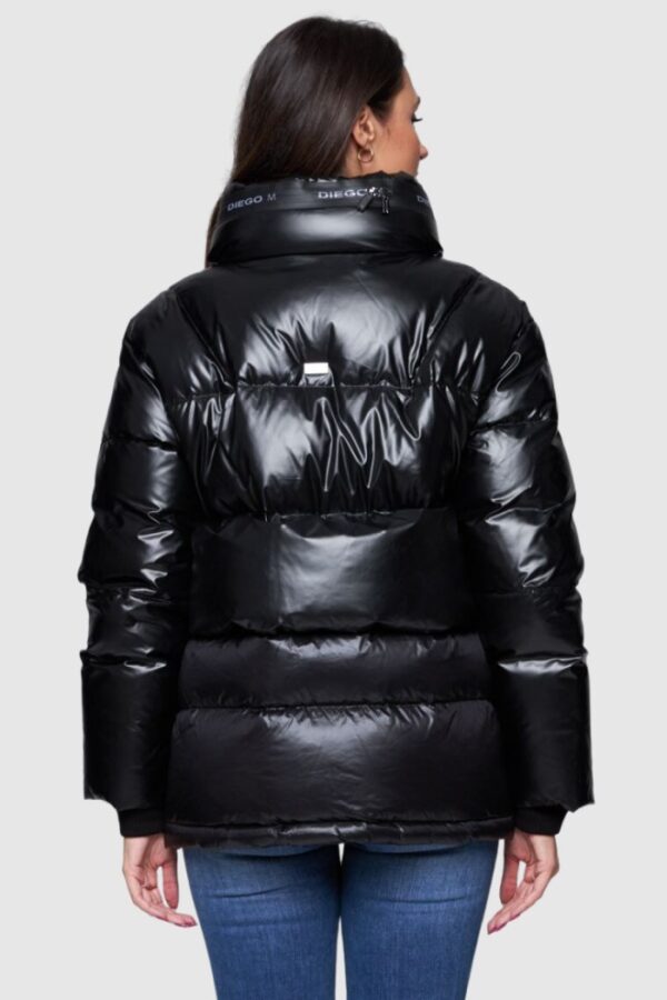 DIEGO M Czarna kurtka puchowa damska, Rozmiar 38 EU - 42 IT