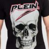 PHILIPP PLEIN Czarny t-shirt męski Platinum cut round neck space plein