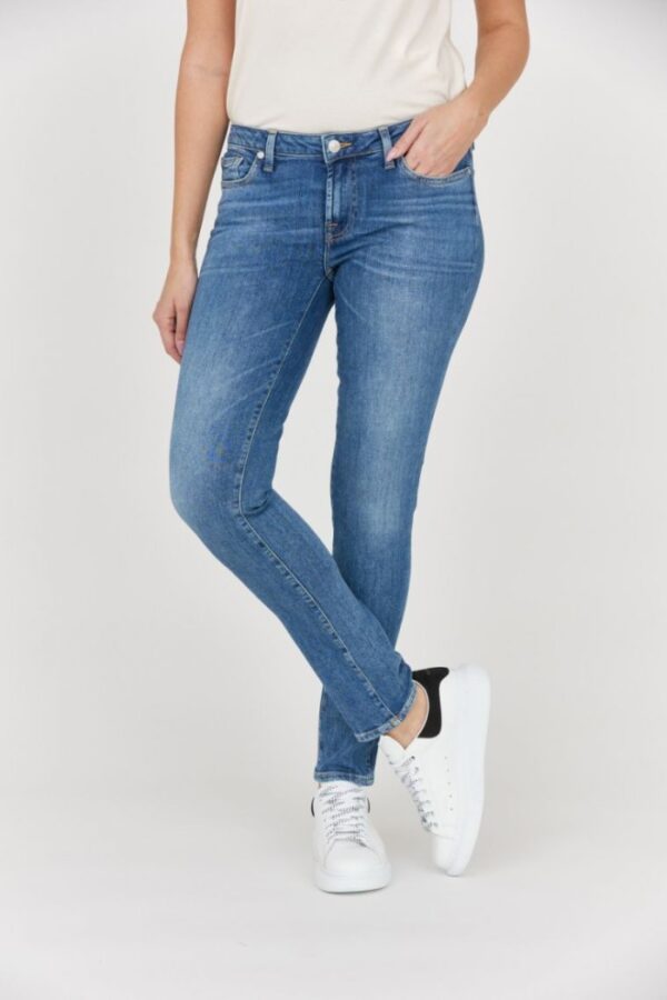 7 FOR ALL MANKIND Niebieskie jeansy damskie PYPER SLIM ILLUSION Stride