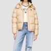 TOMMY JEANS Żółta pikowana damska kurtka