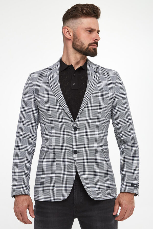 Marynarka męska w kratę KARL LAGERFELD