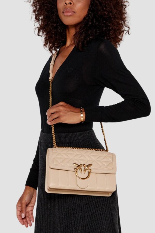 PINKO Beżowa torebka Love One Classic DC
