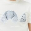 PALM ANGELS Biały t-shirt męski z misie