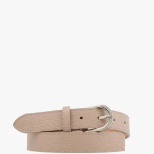 fb5e84e18918c9ad2ba62228c5cfa6733bb2115a Beżowy pasek damski ze srebrną klamrą