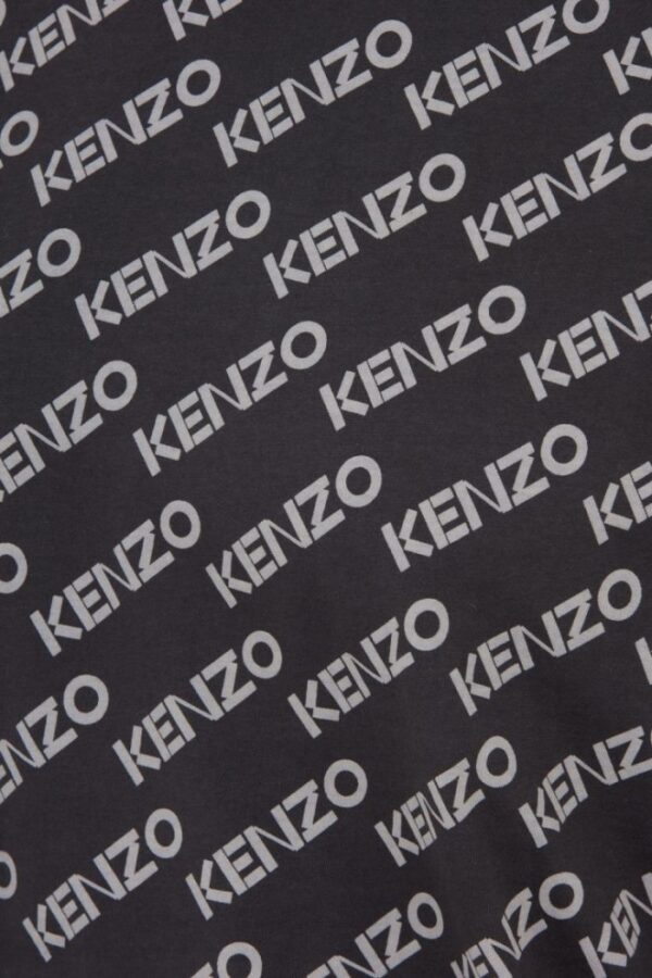 KENZO Czarny t-shirt męski monogram oversize