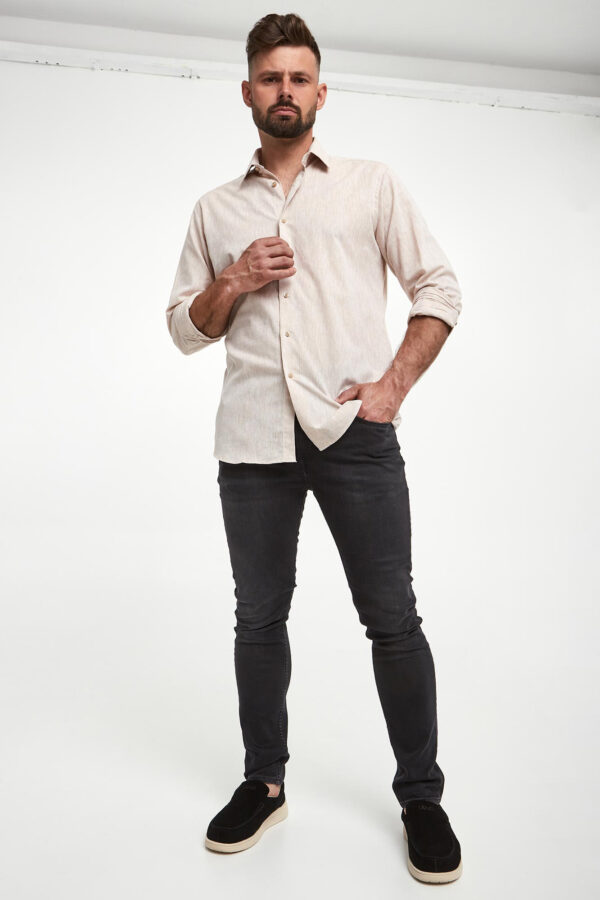 fc485bef0f2b041d581bce017ee3717c16fecb4f Koszula męska lniana KARL LAGERFELD