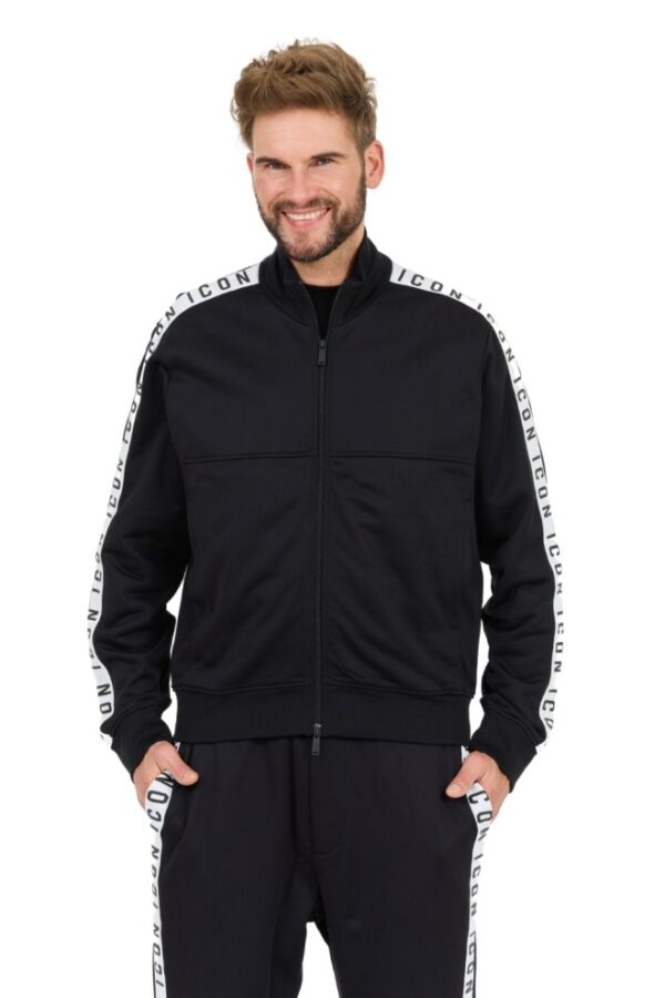 DSQUARED2 Czarna męska bluza Dean Sport Fit