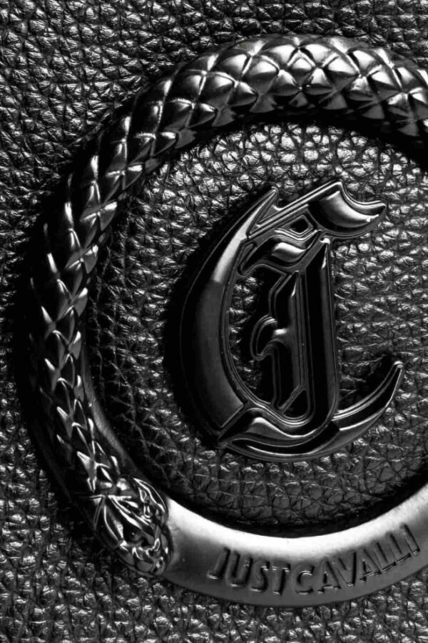 fd00b6995d0db14cd48688aa71f5eb8a5a345f09 JUST CAVALLI Czarna męska torebka JC Logo Metal Circle - Style 3