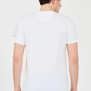 LA MARTINA Biały męski t-shirt Jersey