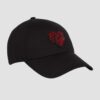 KARL LAGERFELD Czarna damska czapka z daszkiem z serce