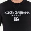 DOLCE & GABBANA Czarna męska bluza z haftowanym logo, Rozmiar 54