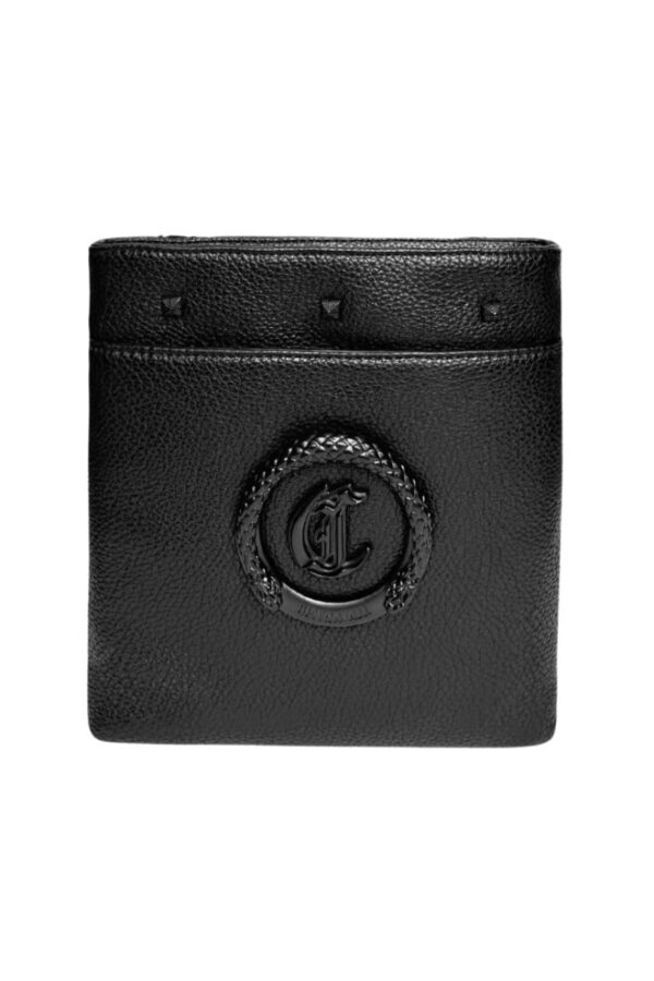 fe84f68c2ca4ec79e72e26f29a3ca87f7915d2a9 JUST CAVALLI Czarna męska torebka JC Logo Metal Circle - Style 3