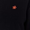 KENZO Czarny sweter damski z kwiatkiem
